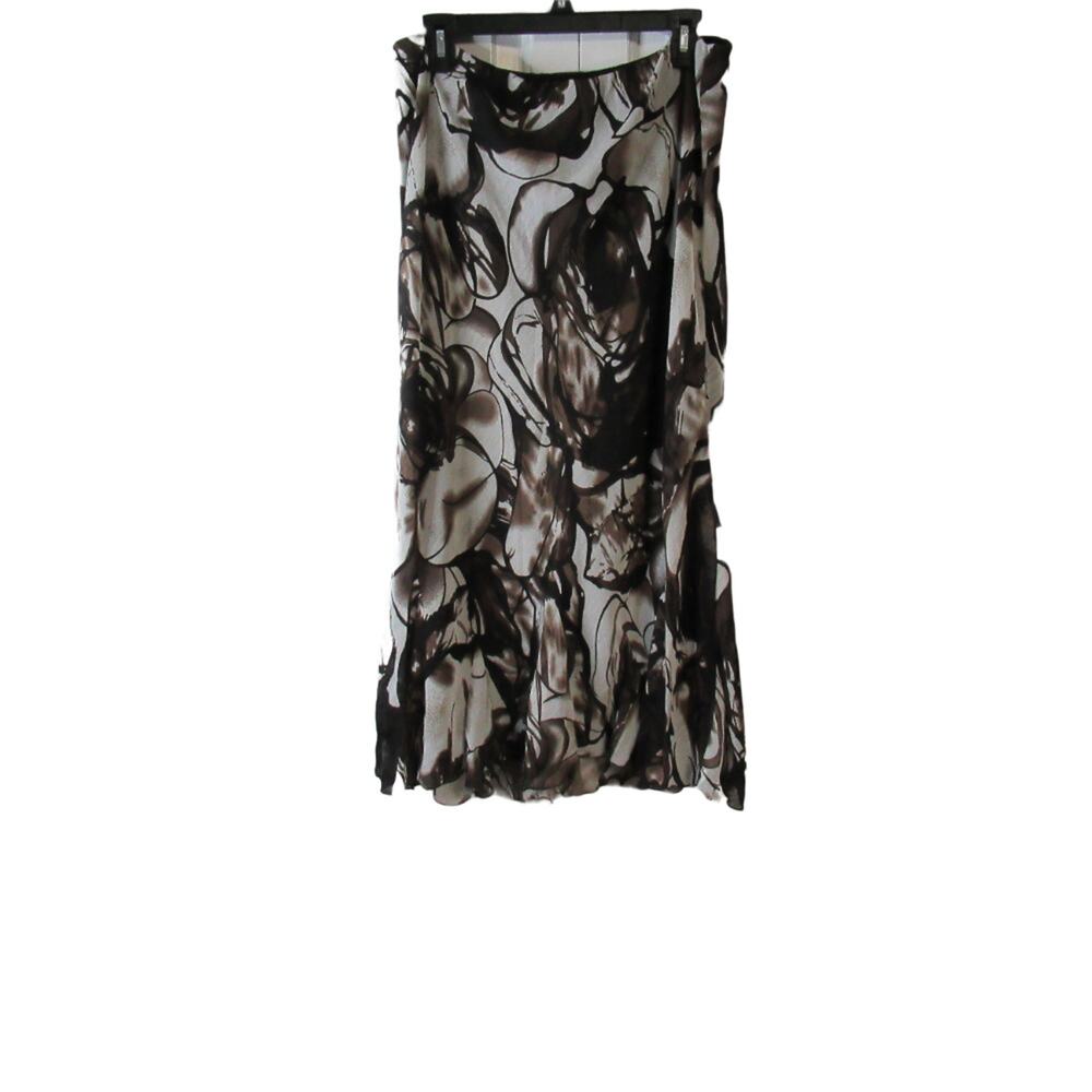 Cato Brown and white floral Maxi Skirt